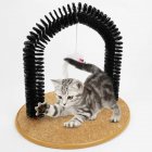 Pet Cat Self Scratching Grooming Brush Kitten Arch Scratcher Rubbing Post