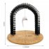 Pet Cat Self Scratching Grooming Brush Kitten Arch Scratcher Rubbing Post with Hanging Toy