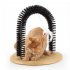 Pet Cat Self Scratching Grooming Brush Kitten Arch Scratcher Rubbing Post with Hanging Toy