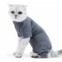 Pet Cat Shedding Suit Full Coverage Pet Recovery Bodysuit After Surgery Alternative Anxiety Calming Shirt gray L