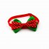 Pet Christmas Bowtie Collar Pet Neck Bows with Bell for Small Medium Dog Cat VN400