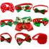 Pet Christmas Bowtie Collar Pet Neck Bows with Bell for Small Medium Dog Cat VN350