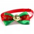 Pet Christmas Bowtie Collar Pet Neck Bows with Bell for Small Medium Dog Cat VN400