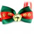 Pet Christmas Bowtie Collar Pet Neck Bows with Bell for Small Medium Dog Cat VN345