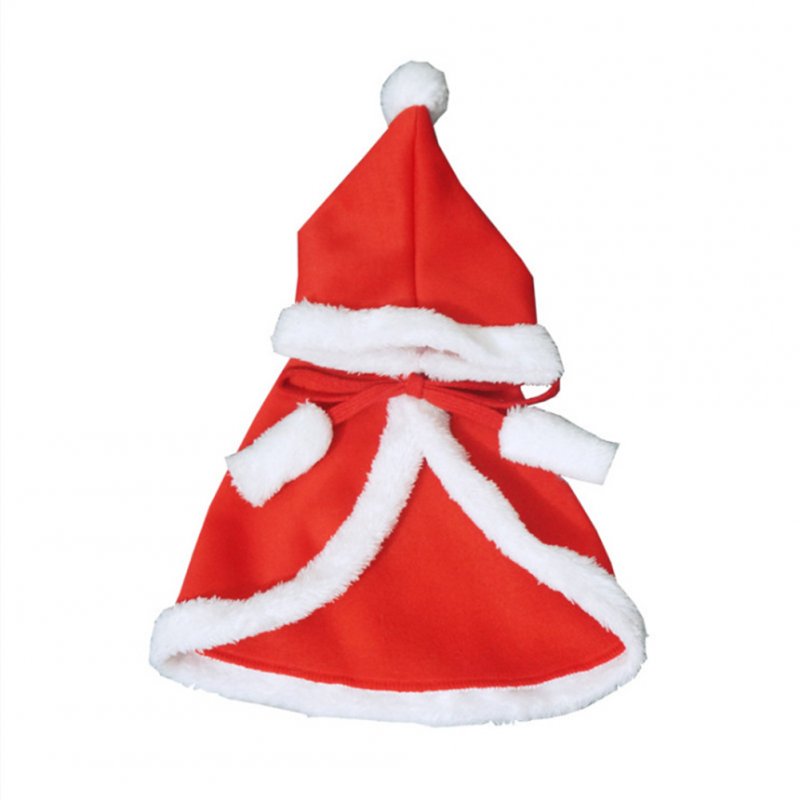 Pet Christmas Cape Cloak Dress Up Clothes Funny Transformed Cosplay Costume
