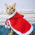 Pet Christmas Cape Cloak Dress Up Clothes Funny Transformed Cosplay Costume Photo Props Red M Size for 3 5kg