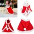 Pet Christmas Cape Cloak Dress Up Clothes Funny Transformed Cosplay Costume Photo Props Red M Size for 3 5kg
