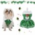 Pet Christmas Dress Elk Santa Print Warm Sequins Skirt Xmas Pet Customes Small Red