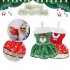 Pet Christmas Dress Elk Santa Print Warm Sequins Skirt Xmas Pet Customes Small Red