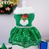 Pet Christmas Dress Elk Santa Print Warm Sequins Skirt Xmas Pet Customes Small Red