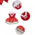 Pet Christmas Dress Elk Santa Print Warm Sequins Skirt Xmas Pet Customes Small Red