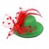 Pet Christmas Halloween Festival Hat Headwear Feather Hat Cat Dag Screen Yarn Hat Christmas green One size