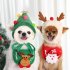 Pet Christmas Hat Saliva Towel Handmade Super Soft Breathable Grooming Gift for Dogs Cats Saliva Towel Red for 7 5kg