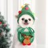 Pet Christmas Hat Saliva Towel Handmade Super Soft Breathable Grooming Gift for Dogs Cats Saliva Towel Red for 7 5kg