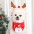 Pet Christmas Hat Saliva Towel Handmade Super Soft Breathable Grooming Gift Red Hat Large