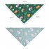 Pet Christmas Hat Triangle Scarf Set Fashion Dress Up Clothes Suitable for Christmas Birthday Parties Green Plaid Suit