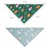 Pet Christmas Hat Triangle Scarf Set Fashion Dress Up Clothes Suitable for Christmas Birthday Parties Green Plaid Suit