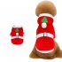Pet Christmas Hooded Clothing Thicken Warm Plush Coat for Winter Dogs Teddy red M