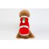 Pet Christmas Hooded Clothing Thicken Warm Plush Coat for Winter Dogs Teddy red L