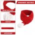 Pet Christmas Knitted Scarf with Fuzzy Pompom Winter Warm Scarf Neck Warmer Bandana Small Red