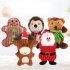 Pet Christmas Plush Sounding Toy Cute Cartoon Bite resistant Molar Chew Toys Santa