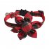 Pet Christmas Triangle Scarf Collar Bow Sun Flower Plaid Saliva Towel red and black sunflower