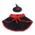 Pet Cloak Cape Hat Set for Cats Dogs Halloween Cosplay Accessaries M