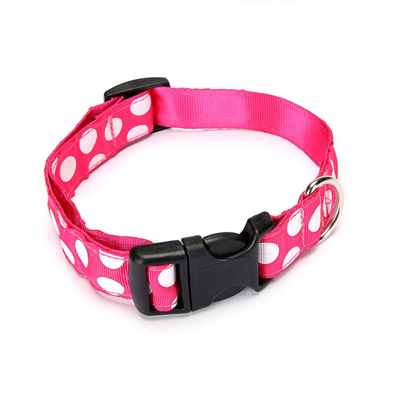 Wholesale Pet Cloth Printing Collar With Bell For Cat Dogs Teddy Christmas Party Prop Pink Dots S From China