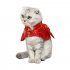 Pet Clothes New Year Cloak Chinese Tang Dynasty Costume with Red Envelope for Cat Dog red S