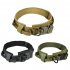 Pet Collar Adjustable Thicken Leash Control D Ring Training Collar for Small Large Dogs green M