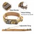 Pet Collar Adjustable Thicken Leash Control D Ring Training Collar for Small Large Dogs brown XL