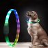 Pet Collar Led Usb Dog Night Luminous Charge Collar Led Night Safety Flashing Glow Dog Loss Prevention Silicone Collar Pet Accessories For Dog Cat Kitten Blue m
