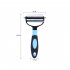 Pet Colorful Hair Removal Comb Open Knot Grooming Cleaning Tools Pet Shedding Tool For Cats Dogs Small black blue