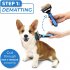 Pet Colorful Hair Removal Comb Open Knot Grooming Cleaning Tools Pet Shedding Tool For Cats Dogs Small red gray