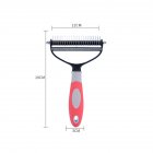 Pet Colorful Hair Removal Comb Open Knot Grooming Cleaning Tools Pet Shedding Tool For Cats Dogs Large red gray