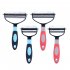 Pet Colorful Hair Removal Comb Open Knot Grooming Cleaning Tools Pet Shedding Tool For Cats Dogs Large red gray