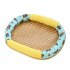 Pet Cool Mat With Oval Pillow Breathable Non slip Summer Cooling Pad Bed Sleeping Mat Pet Blanket For Dogs Cats S Ice cream mat round nest