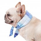 Pet Cooling Scarf Outdoor Comfortable Fabric Ice Collar Pet Supplies For Small Medium Large Dog blue M