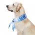Pet Cooling Scarf Outdoor Comfortable Fabric Ice Collar Pet Supplies For Small Medium Large Dog blue L