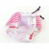 Pet Cotton Physiological Pant Female Dog Striped Underwear Briefs Diaper Pet Supplies Red M