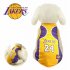 Pet Dog Basketball Game Vest for Puppy Golden Retriever Samo Clothing  purple L