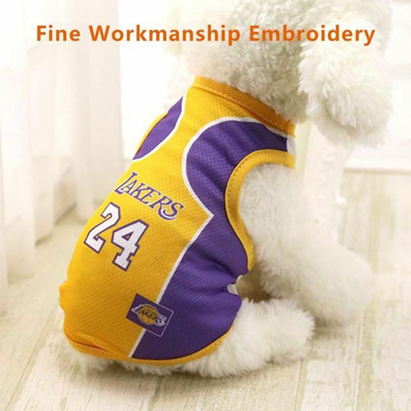 Pet Dog Basketball Game Vest for Puppy Golden Retriever Samo Clothing  purple_S