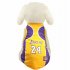 Pet Dog Basketball Game Vest for Puppy Golden Retriever Samo Clothing  purple 2XL