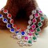 Pet Dog Bling Shiny Necklace Ornament Luxury Crystal Rhinestone Collar For Wedding Accessories pink M