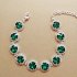 Pet Dog Bling Shiny Necklace Ornament Luxury Crystal Rhinestone Collar For Wedding Accessories green M