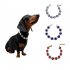 Pet Dog Bling Shiny Necklace Ornament Luxury Crystal Rhinestone Collar For Wedding Accessories White M