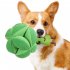 Pet Dog Broccoli Snuffle Ball Puzzle Toys Slow Dispensing Feeder Increase IQ Squeaky Toys Green