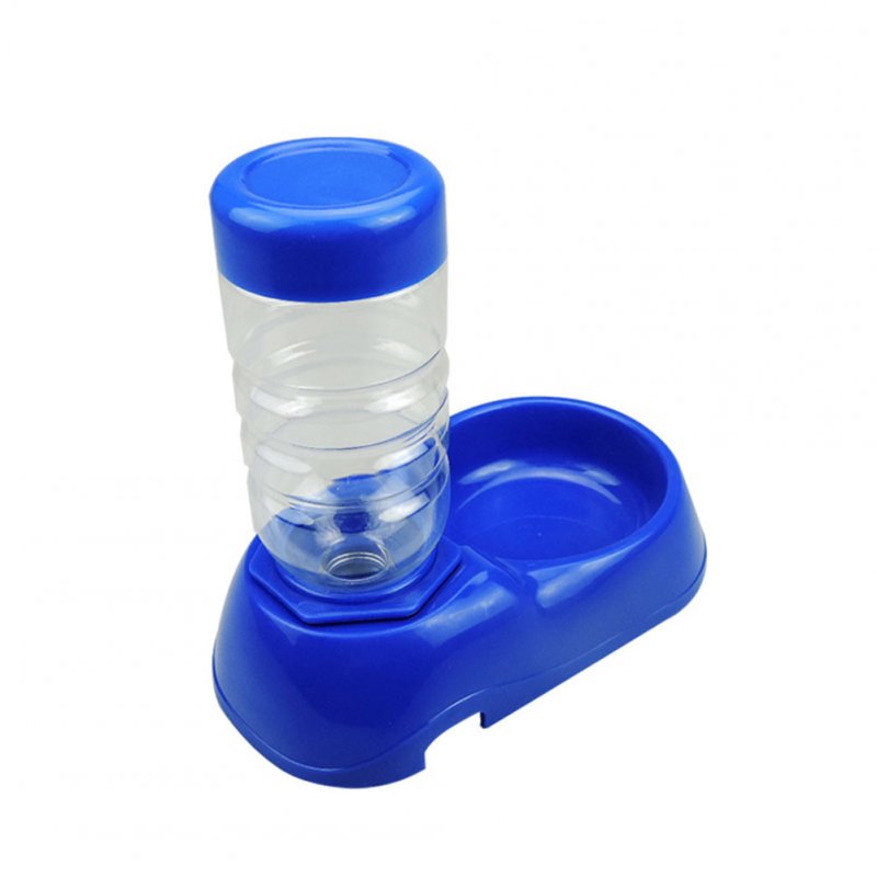 Pet Dog Cat Automatic Water Dispenser Food Dish Bowl Feeder Drinking Bowl Bottle blue_500mL