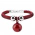 Pet Dog Cat Collar With Bell Adjustable Necklace Multicolor Neck Chain Pet Neck Accessories Pet Supplies red