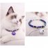 Pet Dog Cat Collar With Bell Adjustable Necklace Multicolor Neck Chain Pet Neck Accessories Pet Supplies pink